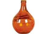Tischvase Gilde "Vase Cordoba", Orange, B:29Cm H:43Cm T:29Cm Ø:29Cm, Glas, Vasen