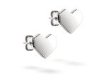 Paar Ohrstecker Liebeskind Berlin "Schmuck Edelstahl Urban Heart Herz", Silber (Edelstahlfarben), Ohrringe, Damen, Edelstahl