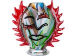 Tischvase Gilde "Gesichtsvase Pepito", Mehrfarbig, B:23Cm H:26Cm T:12Cm, Glas, Vasen