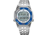 Digitaluhr Seiko, Silberfarben, Blau, Armbanduhren, Herren, Digitaluhr, Quarzuhr, Armbanduhr, Damenuhr, Herrenuhr, Edelstahlarmband, Digital