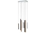 Brilliant Pendelleuchte "Cembalo", Braun (Braun, Kaffee), 8, H: 180Cm, 1 Stk., Leuchten, Led HäNgelampe 8Flg Braun/Kaffee, Pendelleuchte