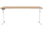 Schreibtisch Germania "Jet", Lindberg, Eiche, Nachbildung, Weiß, Weiß, Lindberg, Eiche, Nachbildung, B:180Cm H:72Cm T:80Cm, Tische, Schreibtisch