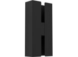Eglo Wandleuchte "Briscola Wandlampe - Stahl - LED - 2X4W - IP44", Schwarz, 2, H: 25Cm, 1 Stk., Leuchten, AußEnlampe, Outdoor-Lampe, Dip Switch, L12 X H25 X AL6 Cm, Wandleuchte