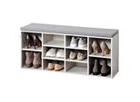Kesper Schuhschrank Mit Sitzkissen - Versch. AusfüHrungen - Weiß Grau