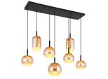 Globo Lighting HäNgeleuchte "Severin", Gold (Schwarz Matt), H: 130Cm, 1 Stk., Leuchten, HäNgelampe Esszimmer-Leuchte Esstischleuchte Wohnzimmer, HäNgeleuchte