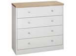 Kommode Otto Home "Heide", Weiß (Weiß, Eichefarben), Sideboards, Kommode, Breite 70 Cm