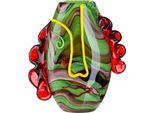 Tischvase Gilde "Gesichtsvase Conturo", GrüN, Rot, B:27Cm H:30Cm T:10Cm, Glas, Vasen