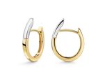 Paar Creolen "375/- Gelbgold Bicolor Glanz", Gold (Mehrfarbig), Fascination By Ellen K., Ohrringe, Damen, One-Size, Gold