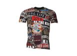 Patchwork Grafik T-Shirt