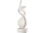 Skulptur Casablanca BY Gilde "Skulptur Abstrakt Liposo", Weiß (Creme), B:15Cm H:46,5Cm T:15Cm, Kunstharz, Dekofiguren