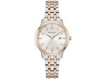 Quarzuhr Bulova "Sutton", RoséGoldfarben, Silberfarben, Armbanduhren, Damen, Quarzuhr, Armbanduhr, Damenuhr, Edelstahlarmband, Analog, Datum