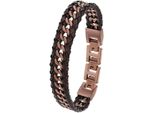 Lederarmband Joop "2038037, 2038038", Braun, ArmbäNder, Herren, 21,5Cm, Edelstahl Leder, Edelstahl, Leder, Lederarmband