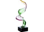Skulptur Casablanca By Gilde "Skulptur Abstrakt Twirl", Bunt (GrüN, Lila), B:16Cm H:40,5Cm T:9,5Cm, Kunstharz, Dekofiguren