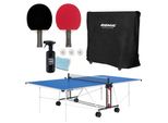 DONIC Tischtennisplatten-Set Roller Outdoor Fun inkl. 2 Tischtennisschläger, 1x Ballset mit 32 TT-Bällen, 1x Abdeckhülle, 1x Tischreiniger