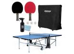 DONIC Tischtennisplatten-Set Roller Outdoor 1000 inkl. 2 Tischtennisschläger, 1x Ballset mit 32 TT-Bällen, 1x Abdeckhülle, 1x Tischreiniger inkl. Tuch