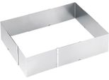 Backrahmen Gefu "Uno", Silber, B:19,5Cm H:8,5Cm L:24Cm, Edelstahl 18/10, Speiseringe, Backrahmen, Besonders Hoher Backrahmen