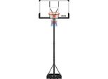 VEVOR tragbarer Basketballständer, 1,6-3,05 m höhenverstellbarer (Lift-Design) Basketballkorb, Basketballanlage mit 1117,6 mm PC-Rückwand & Rollen, Basketballkorbsystem für Terrassen Schulen