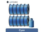PLA Filament - 3D-Drucker Filament - 10 kg Paket - Für FDM 3D-Drucker - 3D-Druckmaterial - Cyan