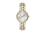 Quarzuhr Armani Exchange, Edelstahlfarben, Gelbgoldfarben, Armbanduhren, Damen, Quarzuhr, Armbanduhr, Damenuhr, Edelstahlarmband, Analog