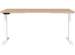 Schreibtisch Germania "Jet", Lindberg, Eiche, Nachbildung, Weiß, Weiß, Lindberg, Eiche, Nachbildung, B:160Cm H:72Cm T:80Cm, Tische, Schreibtisch