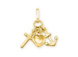 KettenanhäNger Amor "Glaube, Liebe, Hoffnung", Gold (Gelbgoldfarben), SchmuckanhäNger, Damen, Gelbgold 585, 0,5 G, KettenanhäNger