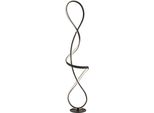 Globo Lighting Stehlampe "Swirl", Schwarz Matt, H: 132,5Cm, 1 Stk., Leuchten, Stehlampe Wohnzimmer Schlafzimmer Flur Design-Leuchte, Stehlampe