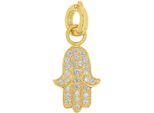 Charm-EinhäNger Amor "Fatima´S Hand", Gold (Gelbgoldfarben, Kristallweiß, Kristallweiß), Charms, Damen, Silber 925 (Sterlingsilber), Mit Zirkonia (Synth.)