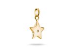 Charm Stern Thomas Sabo "Charm Stern Der Hoffnung - Connect", Gold (Gelbgoldfarben, Kristallweiß, Kristallweiß), Charms, Damen, Silber 925 (Recycelt), Mit Zirkonia (Synth.)