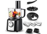 TopStrong Küchenmaschine, 800W küchenmaschine zerkleinerer, 2L Food Processor,Multizerkleinerer, Kompakt-Küchenmaschine inkl. 3