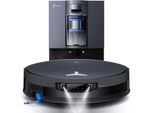 Ecovacs Nass-Trocken-Saugroboter "Deebot X12 Omnicyclone, Focusjet-Technologie", Schwarz, B:35,3Cm H:9,8Cm T:35,1Cm, Saugroboter, 25Cm, Wischrolle, Omnicyclone Station (Beutellos), Haustierfreundlich, Topseller