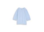 Tom Tailor Damen Plus Size - Bluse Mit Leinenanteil, Blau, Gestreift, Gr. 48