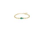 Armband Lacoste "Arthor", Gelbgoldfarben, GrüN, GrüN, ArmbäNder, Damen, 20Cm, Edelstahl, Armband, Mit Glasstein - Emaille