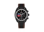 Chronograph Tommy Hilfiger "Hudson", Schwarz, Rot, Armbanduhren, Herren, Chronograph, Quarzuhr, Armbanduhr, Herrenuhr, Lederarmband, Analog, Stoppfunktion