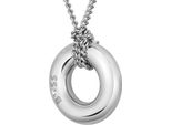 Kette Mit AnhäNger Boss "Live", Silber (Edelstahlfarben, Weiß), Halsketten, Damen, Edelstahl, L: 50,5 B: 2Mm, Mit Preciosa Crystal, B:2Mm