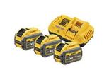 Xr Flexvolt Akku Starterkit DCB118X3, Inkl. 3X Akku 54Volt 3Ah, Set Gelb/Schwarz, 54Volt 3Ah Oder 18Volt 9Ah, SchnellladegeräT DCB118