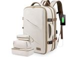 Reise-Rucksack 17 Zoll Beige Kaki Laptop-Rucksack