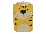 WäSchesack Otto Home "Millisy", Weiß, B:35Cm H:50Cm T:35Cm Ø:35Cm, Baumwolle, Polyester, WäSchesammler, Mit LöWen-Motiv, HöHe Ca. 50 Cm