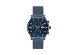 Multifunktionsuhr Lacoste "Replay", Blau, Silberfarben, Armbanduhren, Herren, Quarzuhr, Armbanduhr, Herrenuhr, Edelstahlarmband, Analog