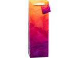 Flaschentasche TSI Abendrot, FüR Wein- Und Sektflaschen, Mit Trageband Und BeschriftungskäRtchen, B 120 X T 80 X H 360 Mm, Pp-Folie, Orange-Rot, 6 StüCk