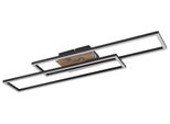 Globo Lighting Led Deckenleuchte "Dakari", Bunt (Schwarz, Natur), 1 Stk., Leuchten, Deckenlampe, Beweglich, Wohnzimmer, Schlafzimmer, Led Deckenleuchte