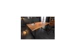 Riess-Ambiente Esstisch Mammut - Massivholz180Cm Wild-Akazie Baumkante Industrial Design 2,6Cm Tischplatte