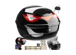 tectake® Motorradkoffer, Volumen 22 l, für Mofas, Roller, Motorräder und Quads, großer Reflektor