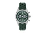 Chronograph Emporio Armani, GrüN (GrüN, Silberfarben), Armbanduhren, Herren, Chronograph, Quarzuhr, Armbanduhr, Herrenuhr, Lederarmband, Analog, Tag