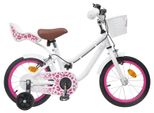 Möbel Kinderfahrrad Mit Stützrädern 16 Zoll für 4-6 Jahre alt WeißJugend- & Kinderfahrräder - Jugend- & Kinderfahrräder c6486