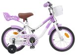 Möbel Kinderfahrrad Mit Stützrädern 16 Zoll für 4-6 Jahre alt LilaJugend- & Kinderfahrräder - Jugend- & Kinderfahrräder c6487