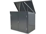 Aufbewahrungsbox Tepro "Universalbox Store Midi", Grau (Anthrazit), B:157,5Cm H:134Cm T:105Cm, Stahl, Aufbewahrungsboxen, Aufbewahrungsbox, Bxtxh: 157,5X105X134 Cm