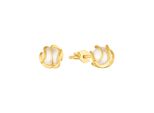 Paar Ohrstecker Amor "2013637", Weiß (Goldfarben,Weiß), Ohrringe, Damen, Gelbgold 375 Perlen, Gelbgold 375, Perlen, Made In Germany - Mit Wachsperle