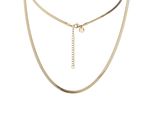 Kette Ohne AnhäNger Firetti "Schmuck Geschenk Edelstahl Halsschmuck Halskette Heringbonekette", Gelbgoldfarben, Halsketten, Damen, Edelstahl, L: 55 B: 3Mm, B:3Mm