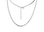 Kette Ohne AnhäNger Firetti "Schmuck Geschenk Edelstahl Halsschmuck Halskette Heringbonekette", Edelstahlfarben, Halsketten, Damen, Edelstahl, L: 55 B: 3Mm, B:3Mm
