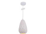 NÄVe Pendelleuchte "Alison", Weiß, 1, 1 Stk., Leuchten, E27 Max. 40W, Metall (Eisen)/Pvc Kabel, Weiß, H: 123Cm, D: 15Cm, Pendelleuchte